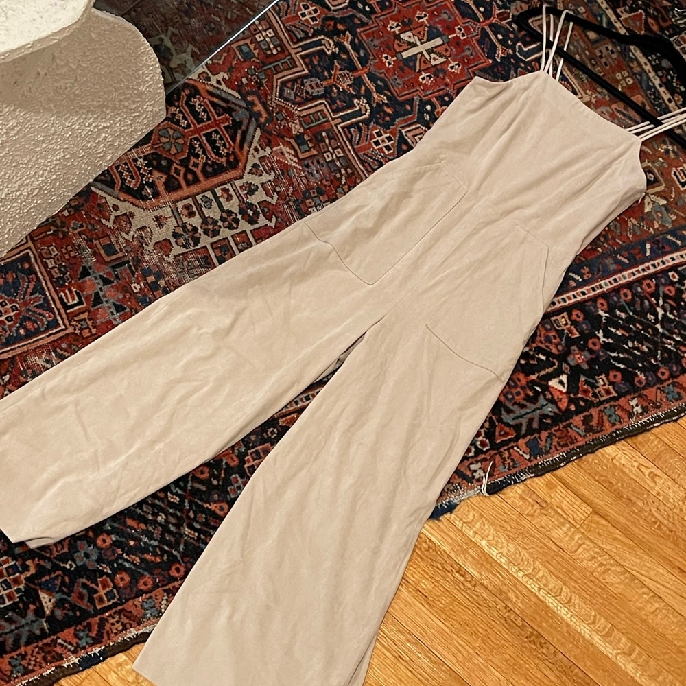 Mango Suede Jumpsuit